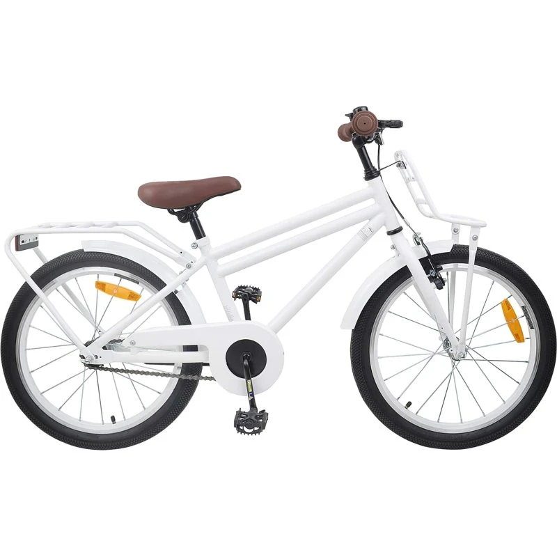 vidaXL Børnecykel 22 tommer, Hvid, 7-12 år