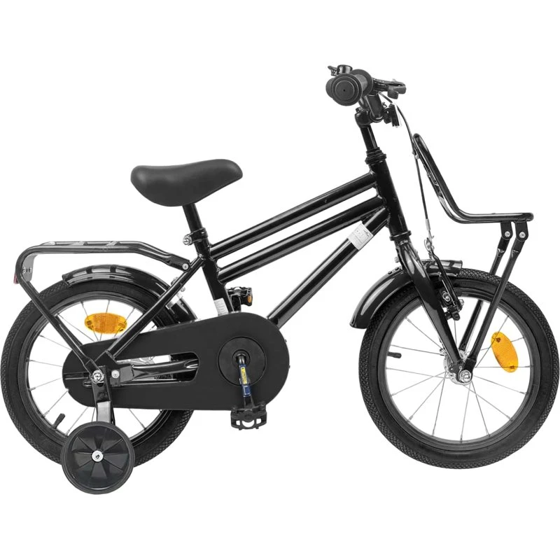 vidaXL Børnecykel 14 tommer, sort, til 3-5 år
