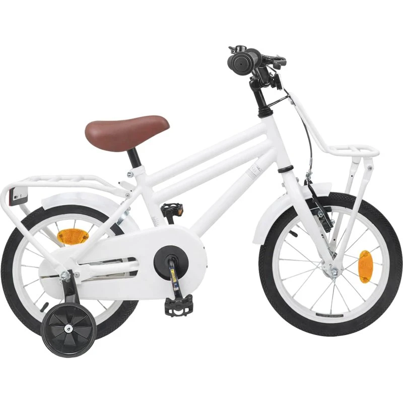 vidaXL Børnecykel 14 tommer Hvid 3-5 år
