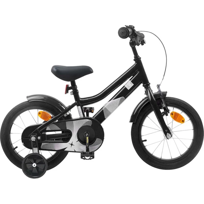 vidaXL Børnecykel 16 tommer Sort 4-6 år