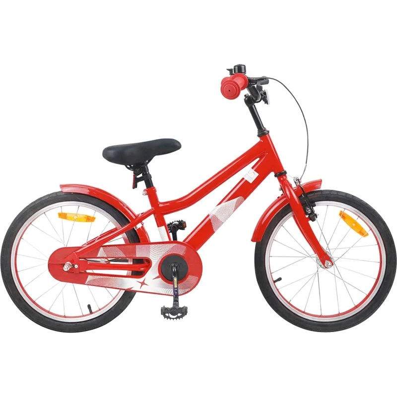 vidaXL Børnecykel 18 tommer Rød til 5-7 år