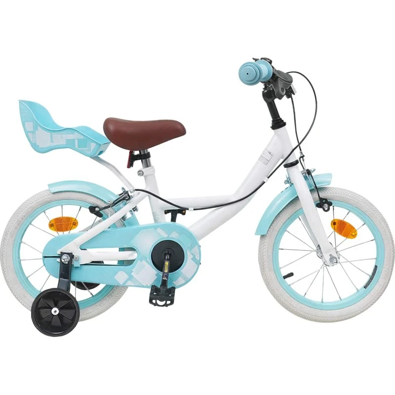 vidaXL Børnecykel 12 tommer, hvid, til 2-4 år