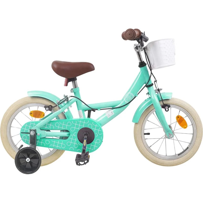 vidaXL Børnecykel 14 tommer, Havgrøn, til 3-5 år