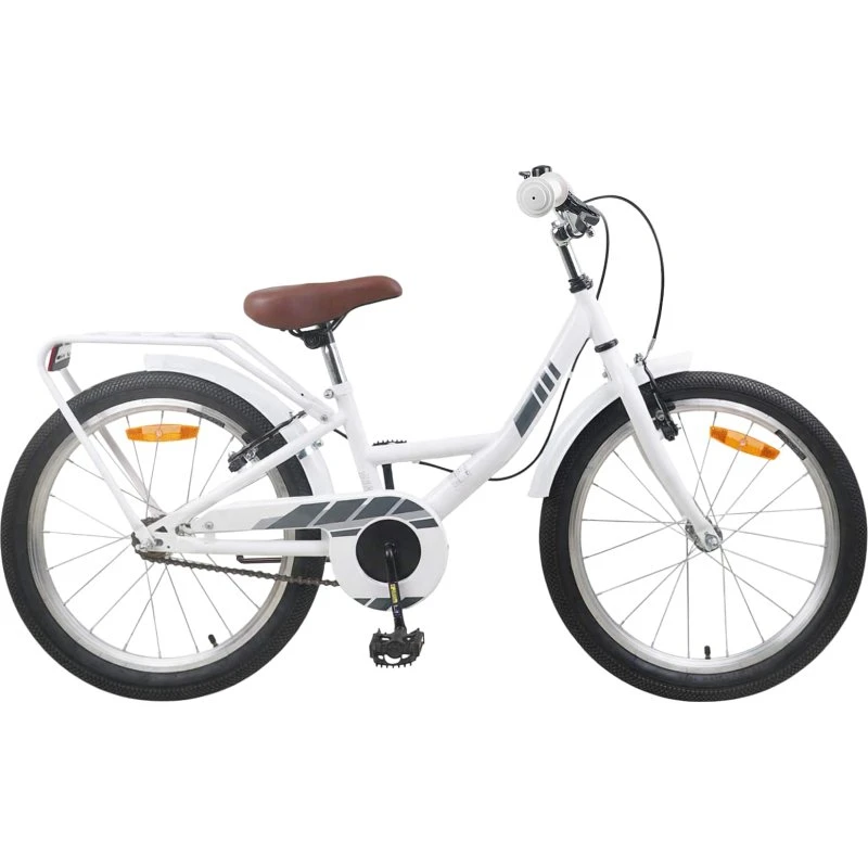 vidaXL Børnecykel 20 tommer Hvid 6-11 år