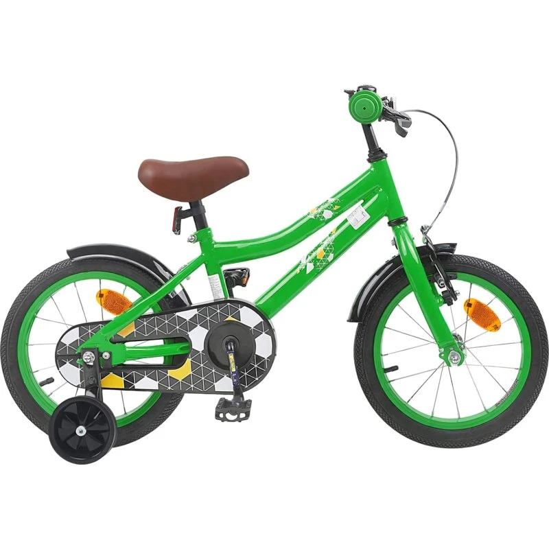 vidaXL Børnecykel 12 tommer Grøn til 2-4 år