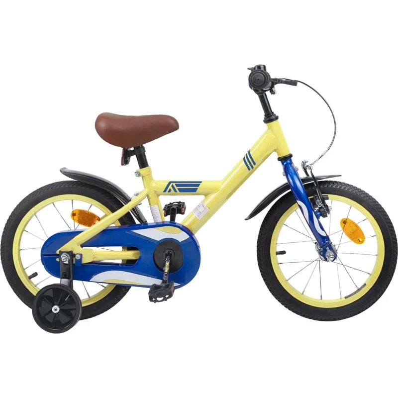 vidaXL Børnecykel 14 tommer, Gul, 3-5 år