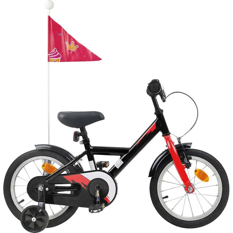 vidaXL Børnecykel 16 tommer Sort 4-6 år