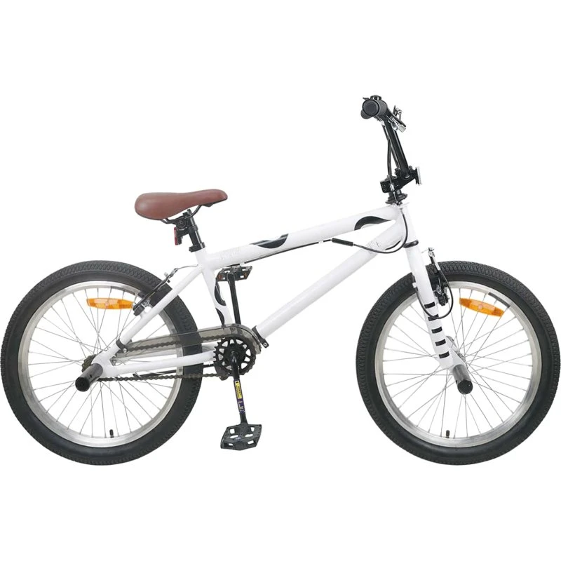 vidaXL BMX Cykel 20 tommer, Hvid, for over 9 år
