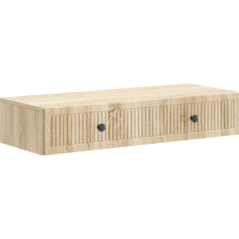 vidaXL Væghængt Sideskab Sonoma-eg 87,5 x 34,5 x 17 cm Konstrueret Træ