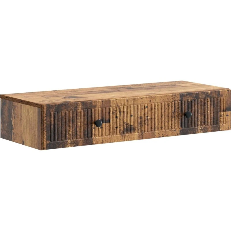 vidaXL Væghængt Sideskab Gammelt Træ 87,5 x 34,5 x 17 cm