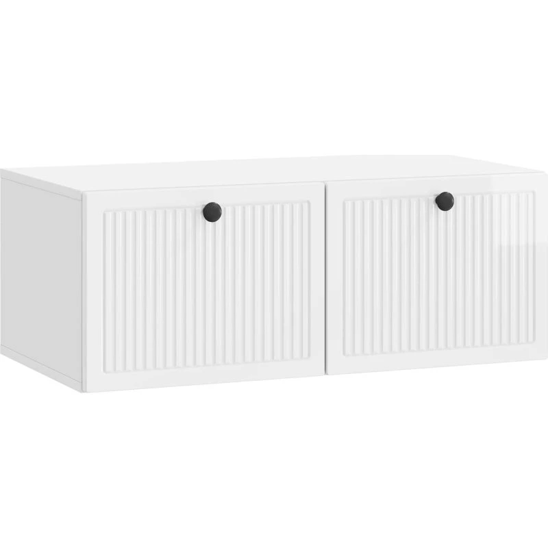 vidaXL Væghængt TV-skab Hvid højglans 78,5 x 41 x 30 cm