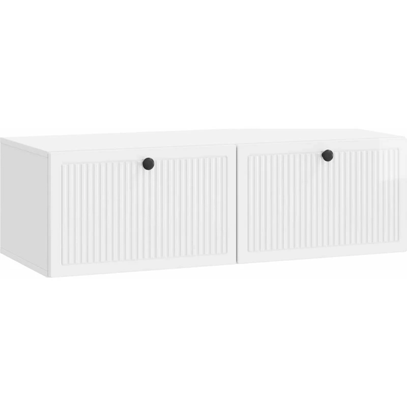 vidaXL Væghængt TV-skab Hvid højglans 98 x 41 x 30 cm
