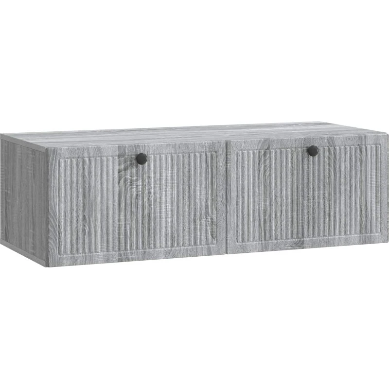 vidaXL Væghængt TV-skab Grå Sonoma-eg 98 x 41 x 30 cm
