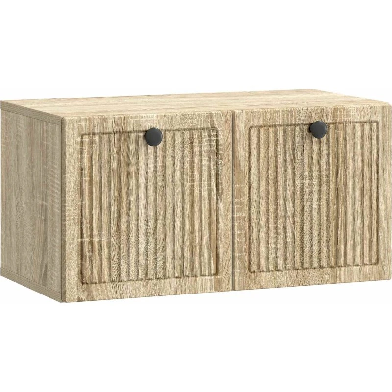 vidaXL Væghængt TV-skab Sonoma-eg 59,5 x 31 x 30 cm Træ
