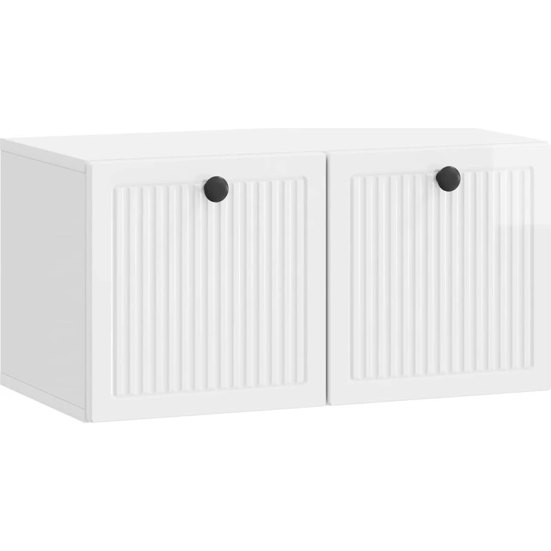 vidaXL Væghængt TV-skab Hvid højglans 59,5 x 31 x 30 cm