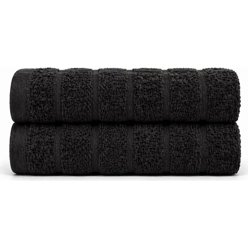 Borg Living Sort Gæstehåndklæder 30x50 cm 2-pak