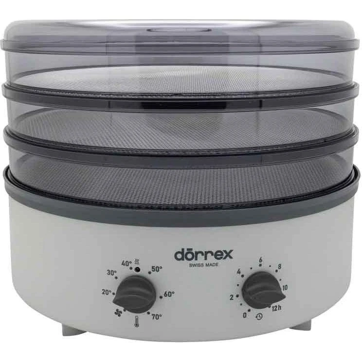 Stöckli Dörrex med timer og 3 riste, grå/hvid
