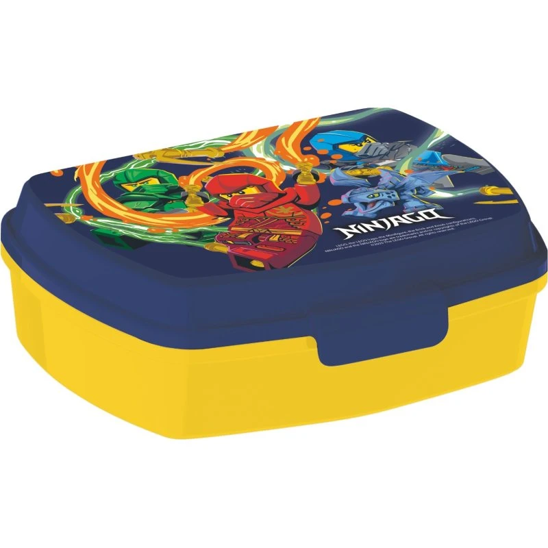 Lego Ninjago Madkasse Kai, Lloyd & Jay – Børnemadpakke 1 rum, BPA-fri, 4+