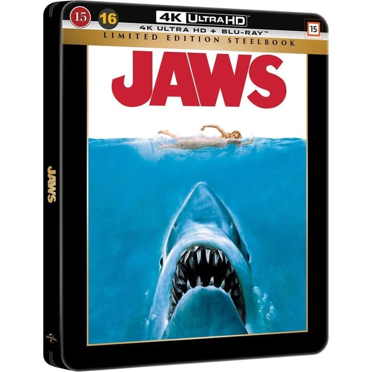 Dødens Gab / Jaws 4K UHD + 2 Blu-ray Limited Steelbook
