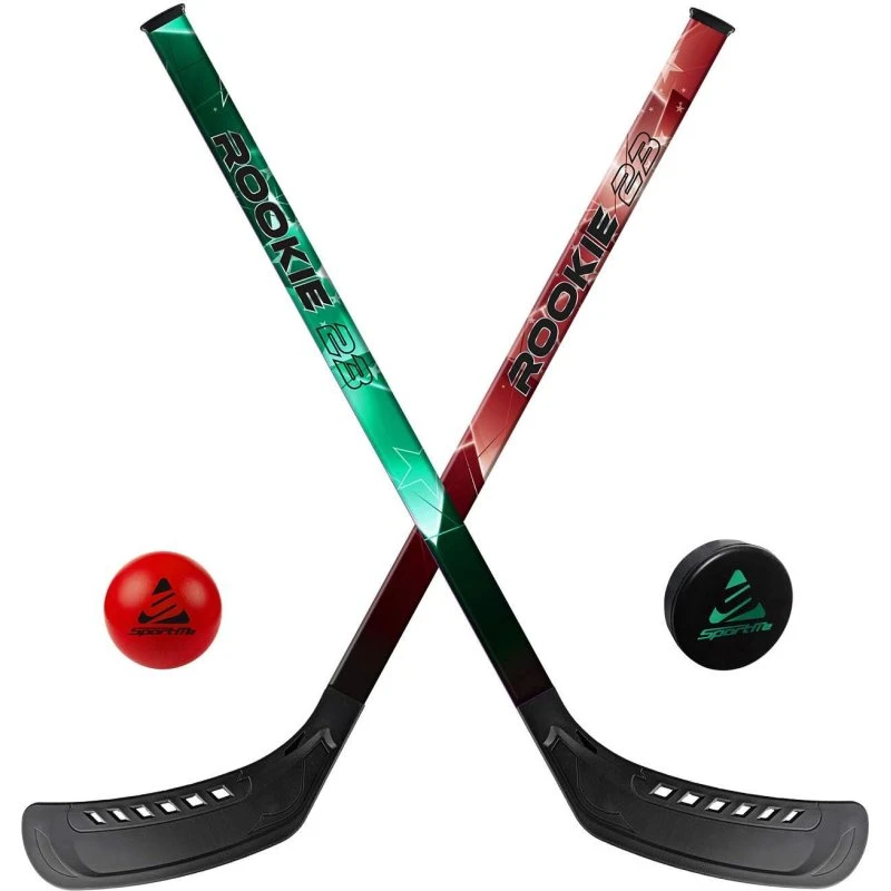 SportMe Rookie Streethockey Sæt 2-pak 60 cm Grøn/Rød