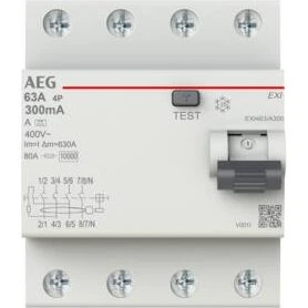 ABB Fejlstrømsafbr. 63A 300mA 4P Type A 70mm bred