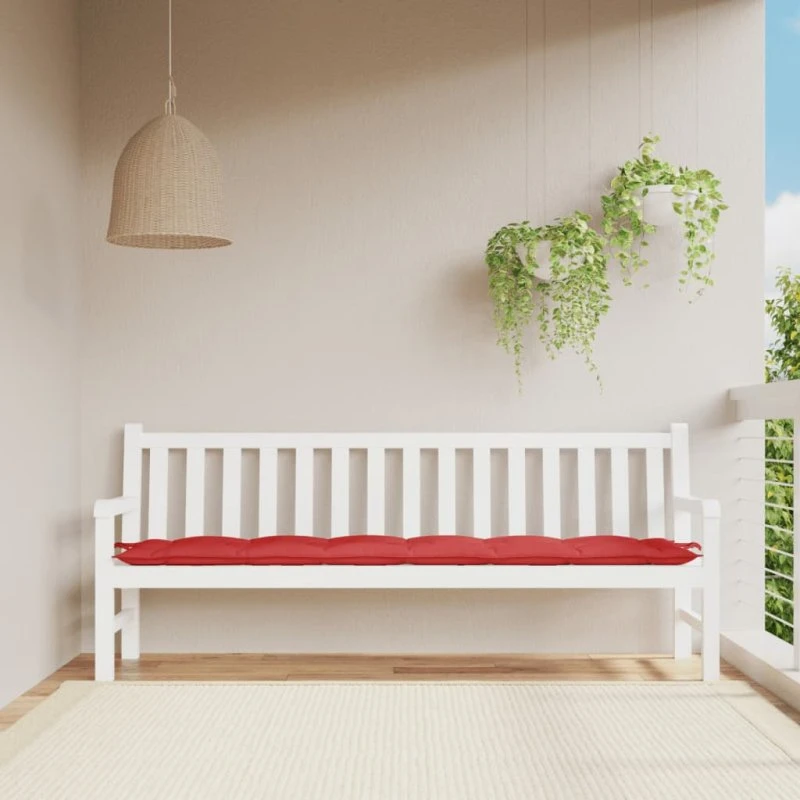 vidaXL Hynde til Havebænk 200x50x7 cm Rød