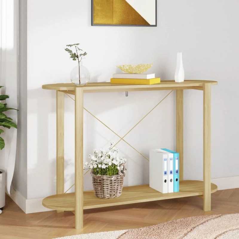 vidaXL Konsolbord 110x38x75 cm Konstrueret Træ Brun
