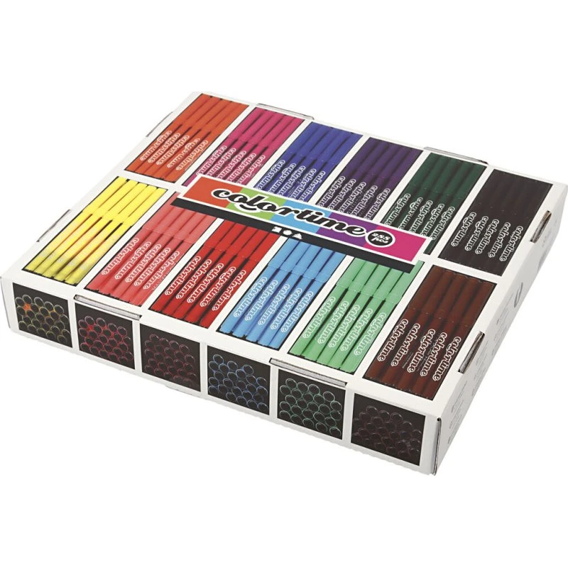 Colortime Tusch 2 mm, Assorteret, 12x24 stk.