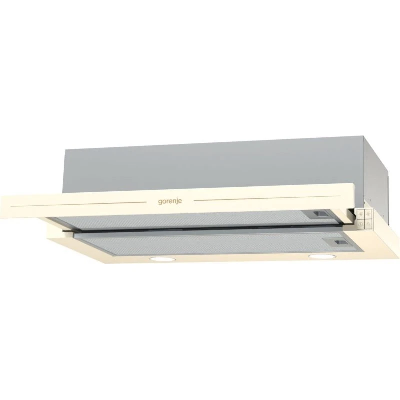 Gorenje BHP62CLI Semi-indbygget Emhætte, 60 cm, Elfenben, 435 m³/t