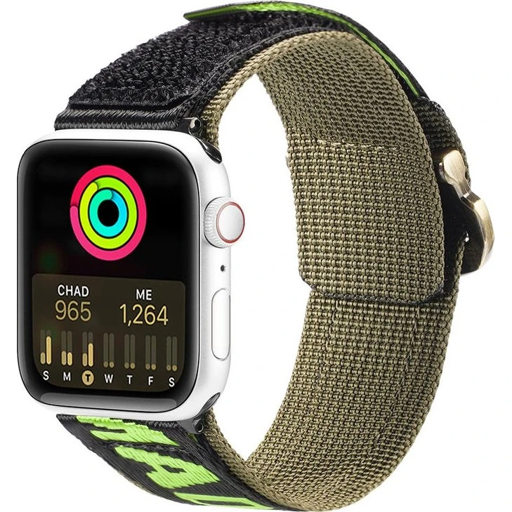 Dux Ducis Strap Outdoor, Sort/Grøn til Apple Watch Ultra SE 49/45/44/42 mm