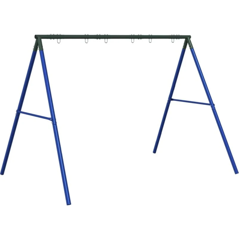 vidaXL gyngestativ med 6 kroge, stål, blå, 273,5 x 185 cm