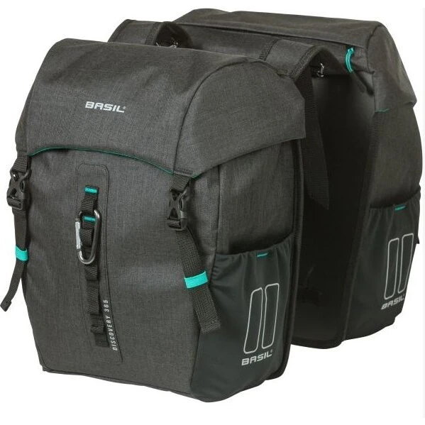 Basil Discovery 365D Dobbelt cykeltaske 18L - Sort