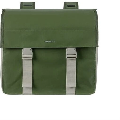 Basil Urban Load Dobbelt cykeltaske 53L – mosgrøn/sand