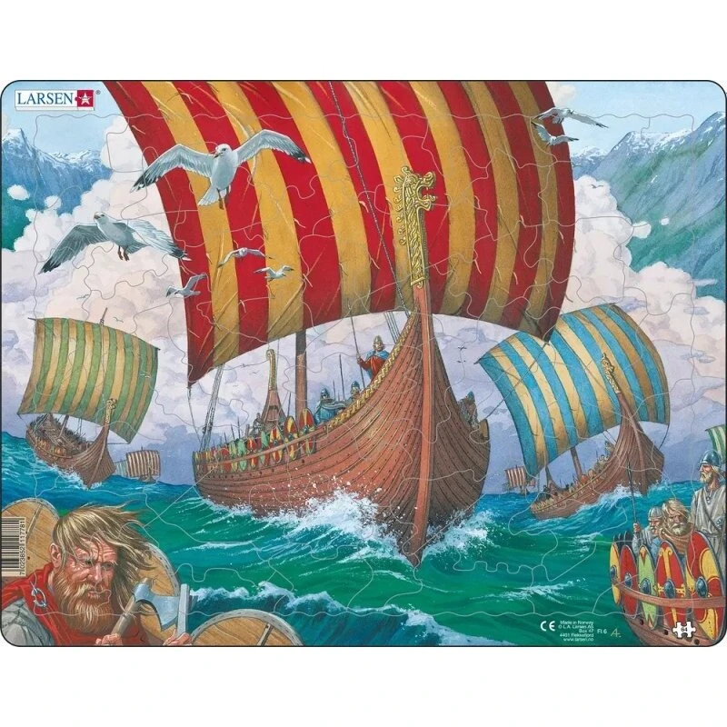 Larsen Puzzles Viking Skib Ormen Lange 64 brikker Maxi
