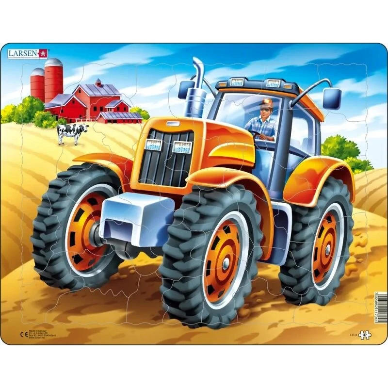 Larsen Puslespil Traktor 37 Brikker 36,5x28,5 cm