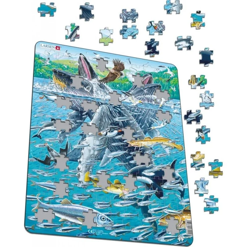 Larsen Puzzles Pukkelhval 140 brikker Maxi (36,5x28,5 cm) Floor