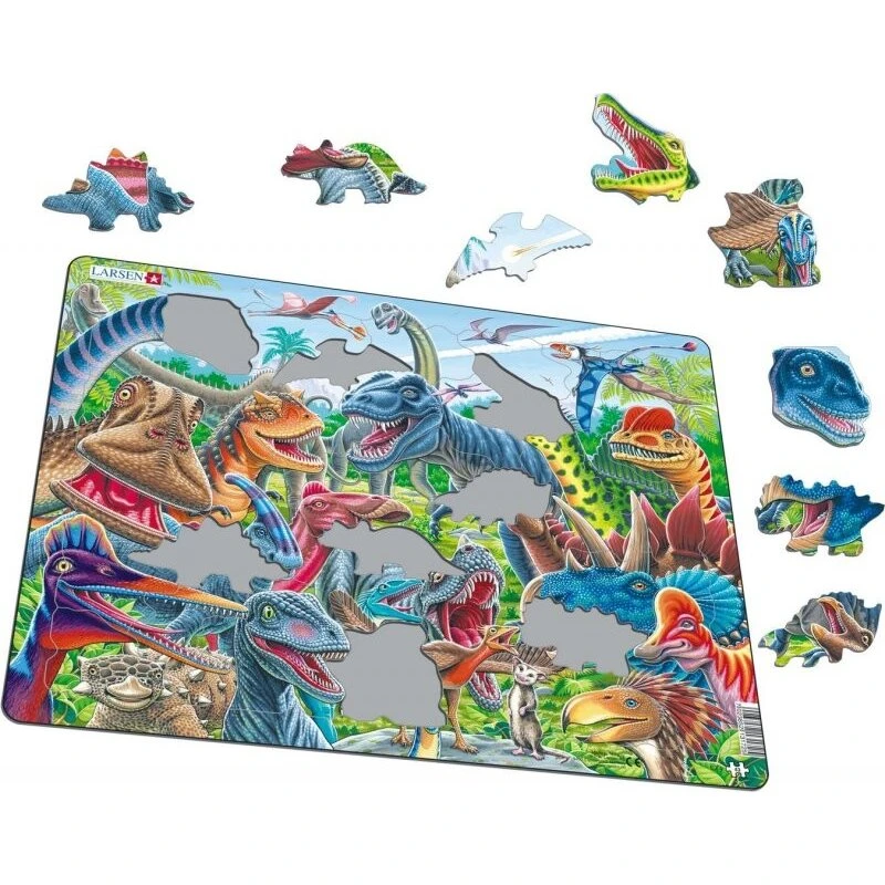 Larsen Puzzles Cheerful Dinosaurs, 43 brikker
