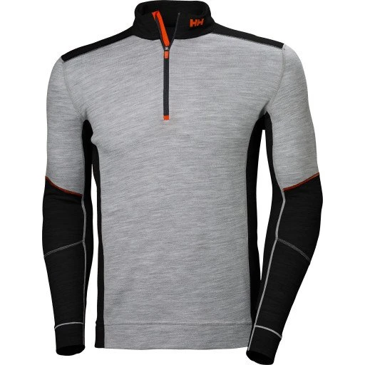 Helly Hansen Lifa Merino Termoundertrøje, grå/sort, XL