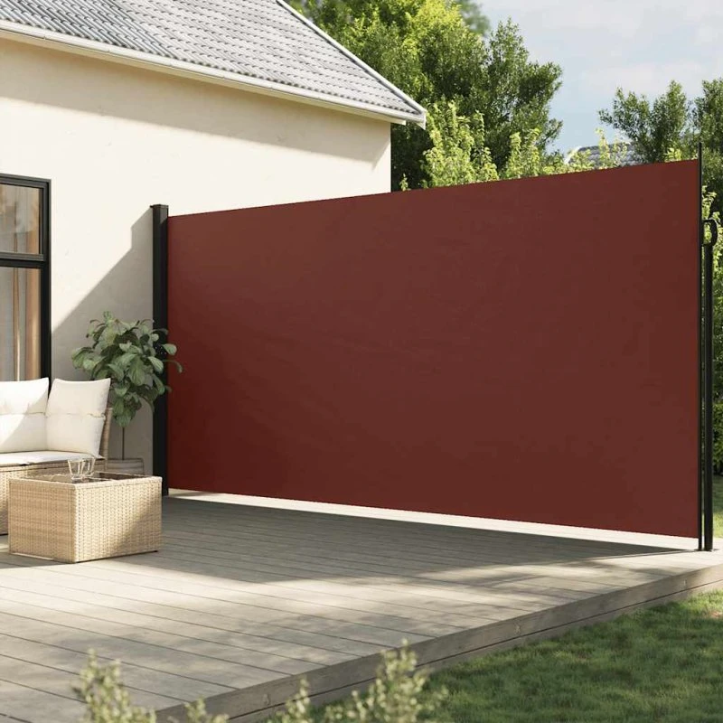 vidaXL Sidemarkise 220x300 cm sammenrullelig brun