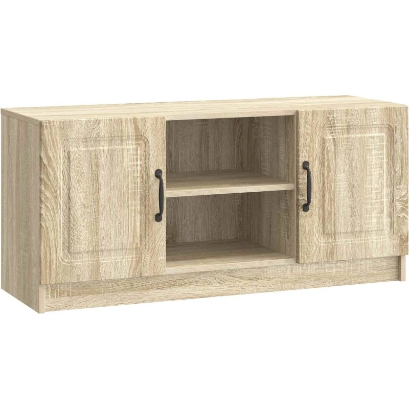 vidaXL TV-skab Sonoma-eg 102 x 34,5 x 47 cm Konstrueret træ