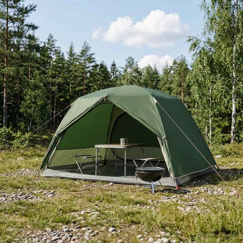 vidaXL Grønt 2-personers Rygsæktelt 185T Polyester med PU-Coating