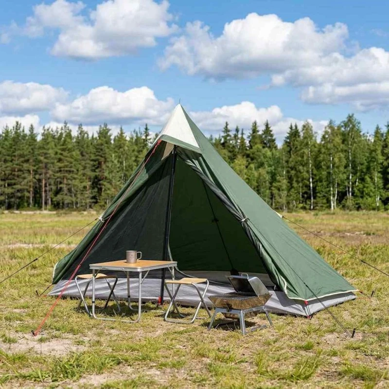 vidaXL Grønt Backpackingtelt 222 x 85 x 125 cm