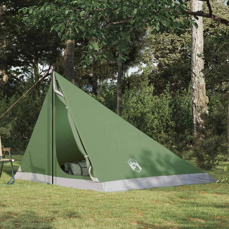 vidaXL Grønt 4-personers Backpacking Telt 185T Polyester med PU-Coating