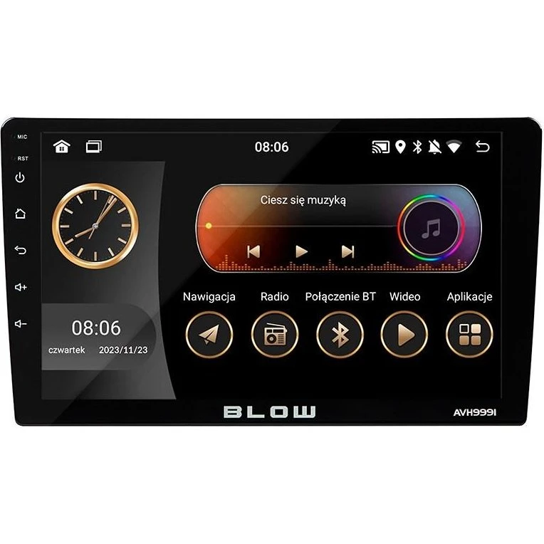 BLOW AVH-9991 1-DIN 9" Android-bilradio med CarPlay og GPS