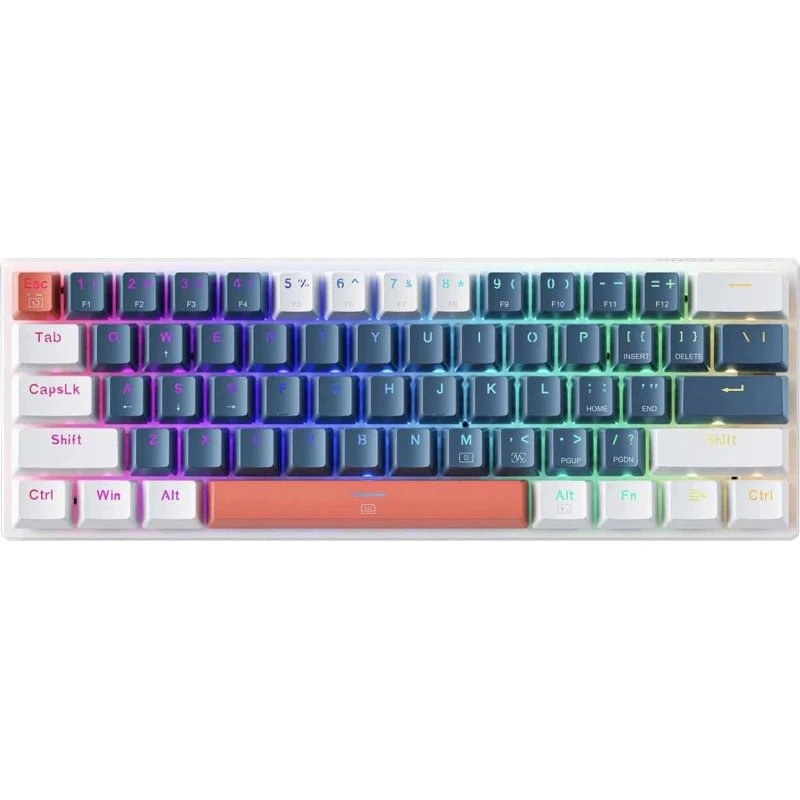 Machenike K500-B61 Mekanisk Gaming Tastatur Blue Switch Blå/Hvid