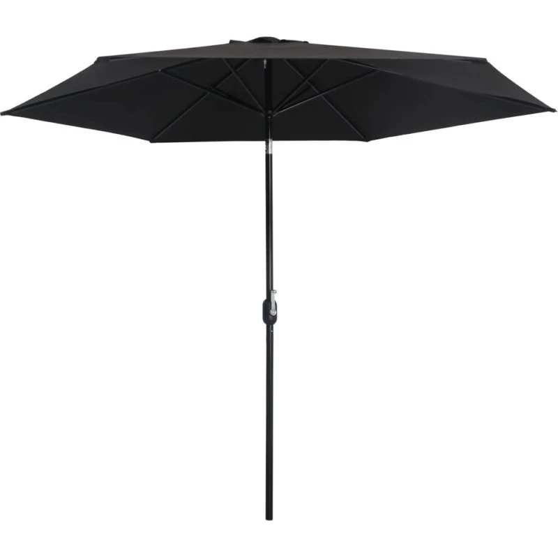 vidaXL udendørsparasol 300 cm med metalstang, sort