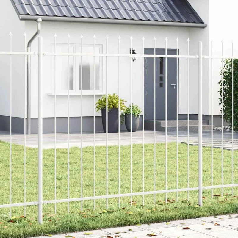 vidaXL Havehegn Woerden Hvid 1,7 x 1,5 m Pulverlakeret Stål