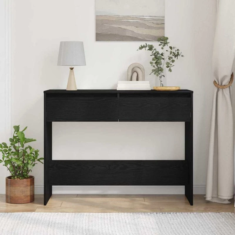 vidaXL Konsolbord Sort 100 x 35 x 76,5 cm Konstrueret Træ