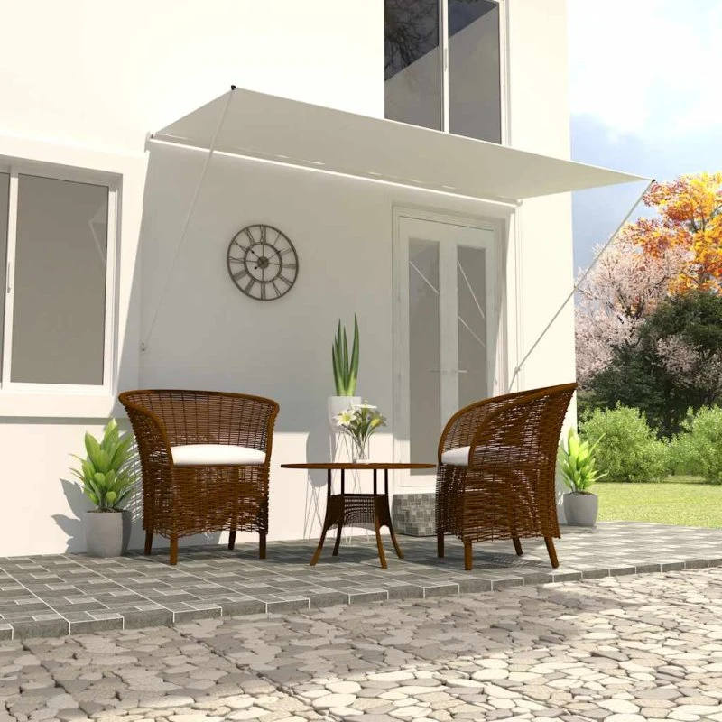 vidaXL Foldemarkise 350x150 cm Creme