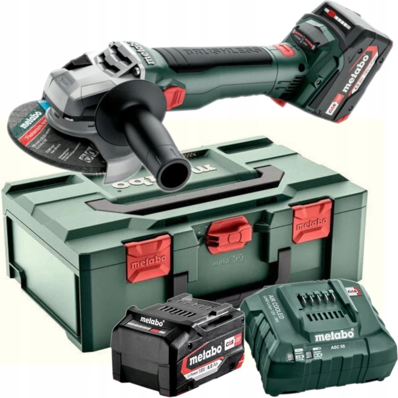 Metabo W 18 LT BL 11-125 18V Vinkelsliber med 2 batterier
